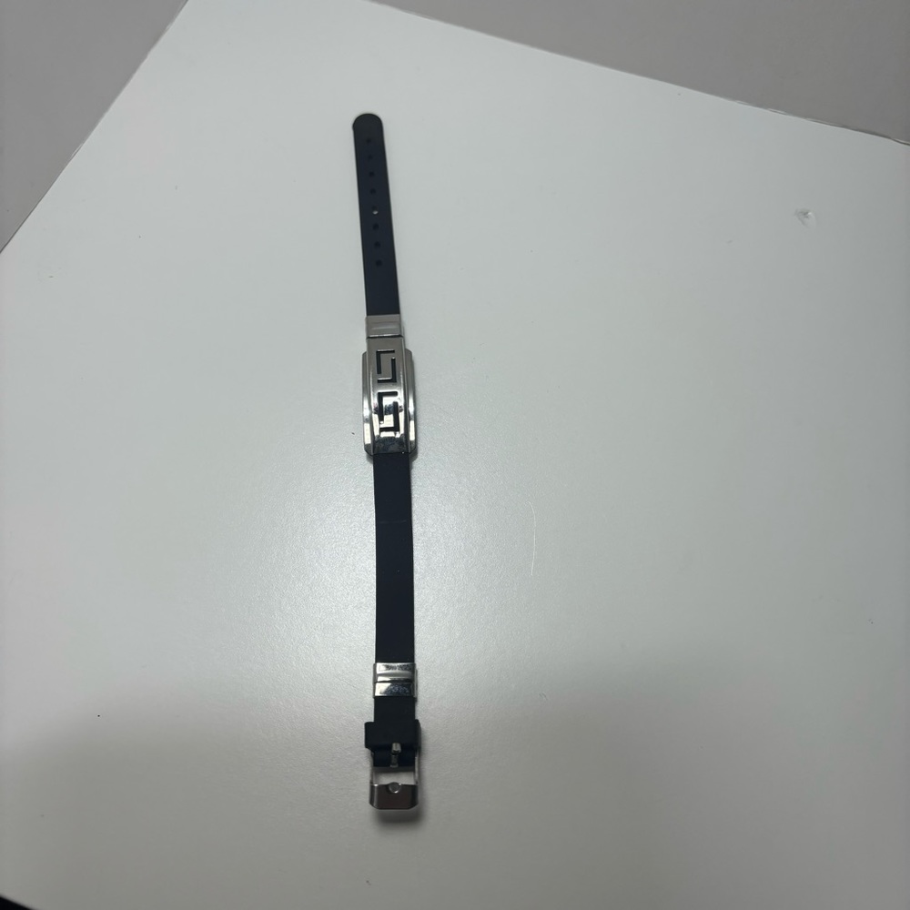 Geo Link Adjustable Bracelet black/stainless steel